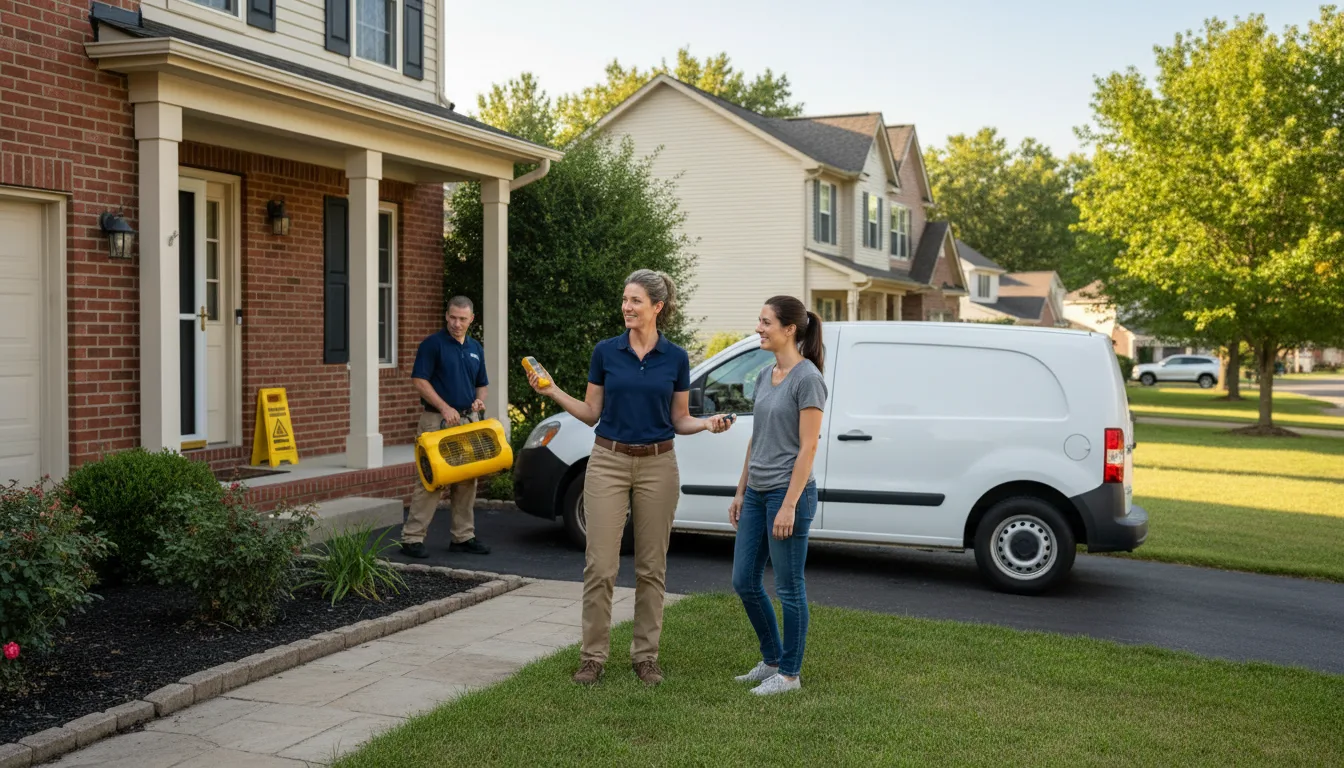 Residential water damage restoration in Harrison, AR